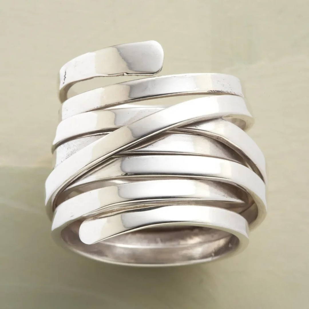 Retro dicken silberner Ring