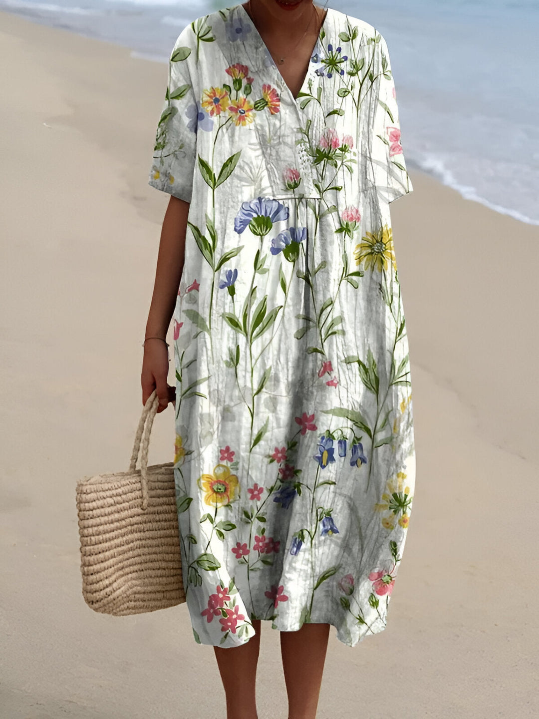 Charmante| Bedrucktes Kleid Sommerbrise