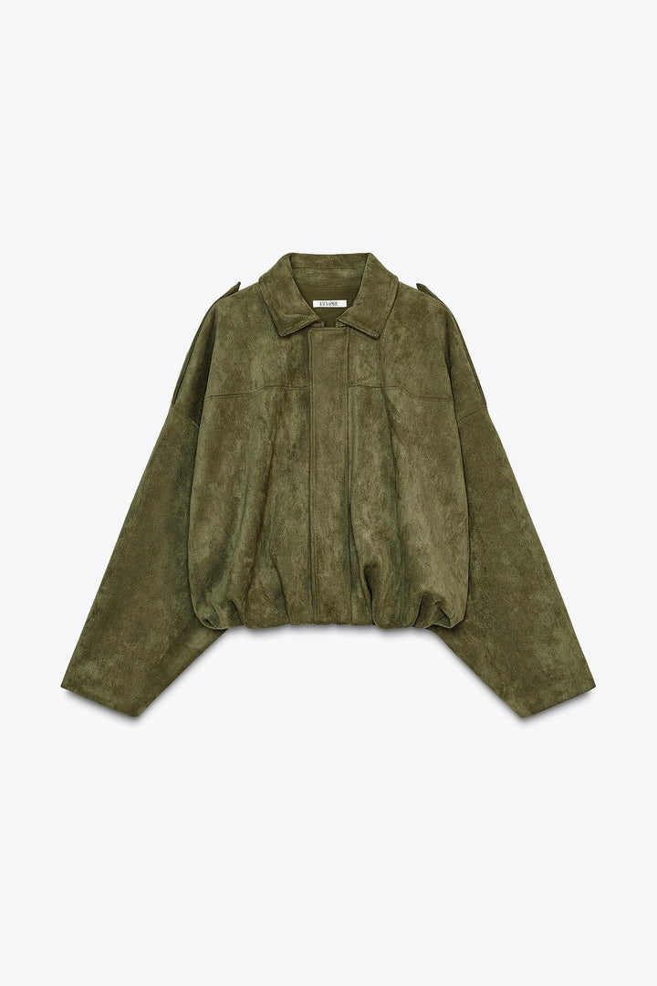 Sofia Wildlederjacke | Grün