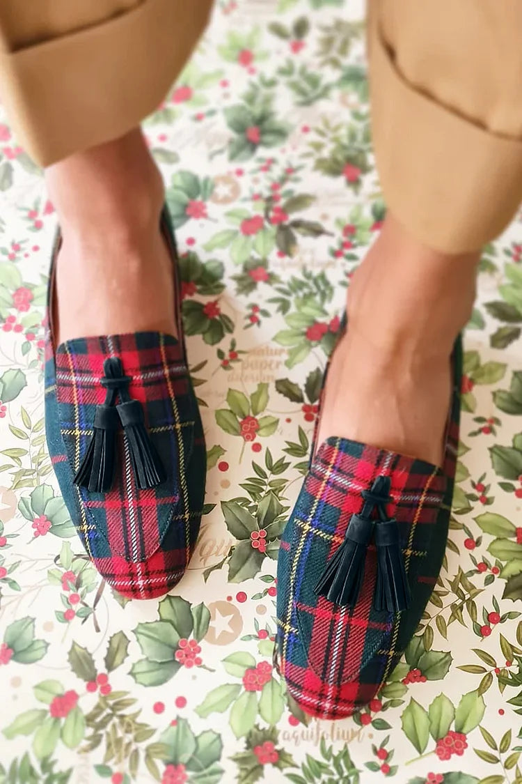 Miraluna - Loafers mit rundem Zehenbereich und Fransen