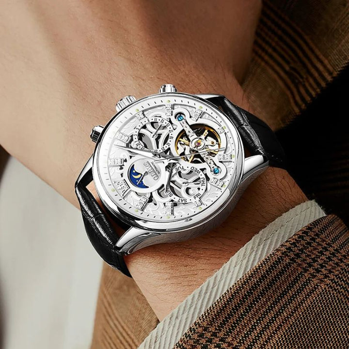 van Baerle - Mechanische Automatikuhr mit Lederarmband
