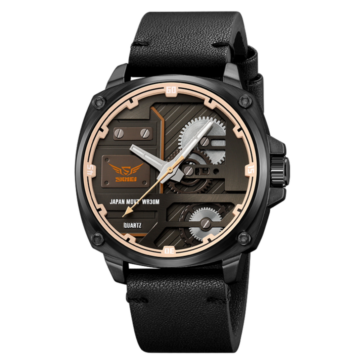 van Baerle - Quarz Leder Herrenarmbanduhr