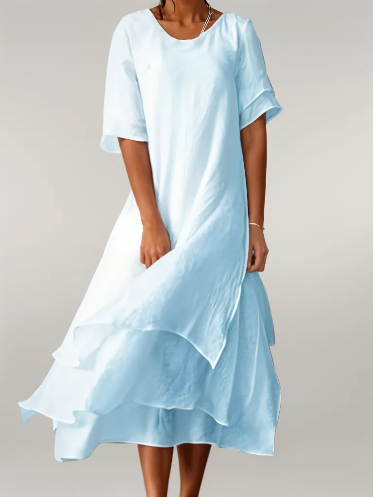 Eloise| Elegantes Lange Kleid aus Baumwolle