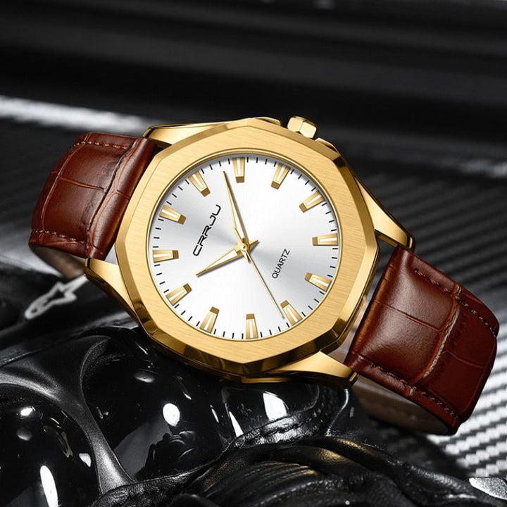 van Baerle - Casual minimalistisches Quarzarmbanduhr