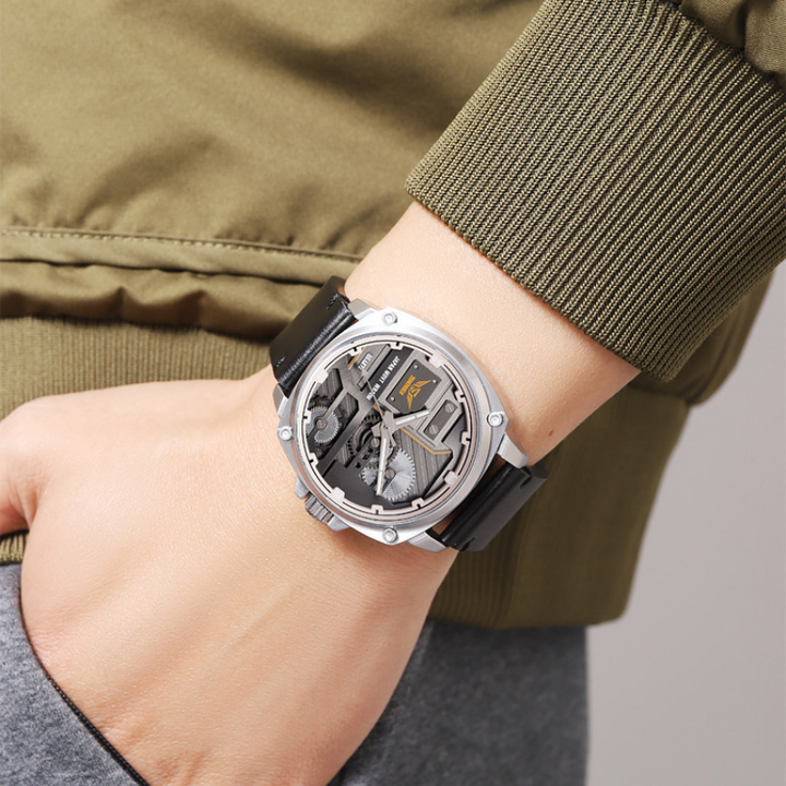 van Baerle - Quarz Leder Herrenarmbanduhr