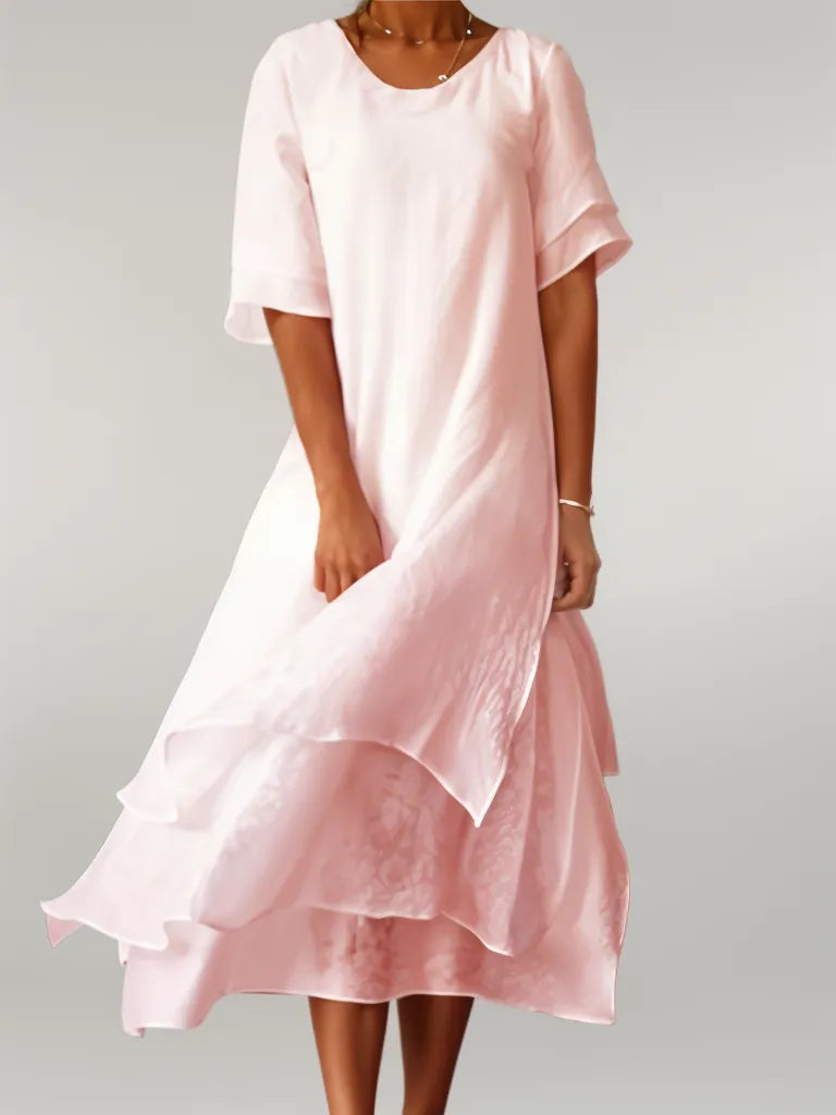 Eloise| Elegantes Lange Kleid aus Baumwolle