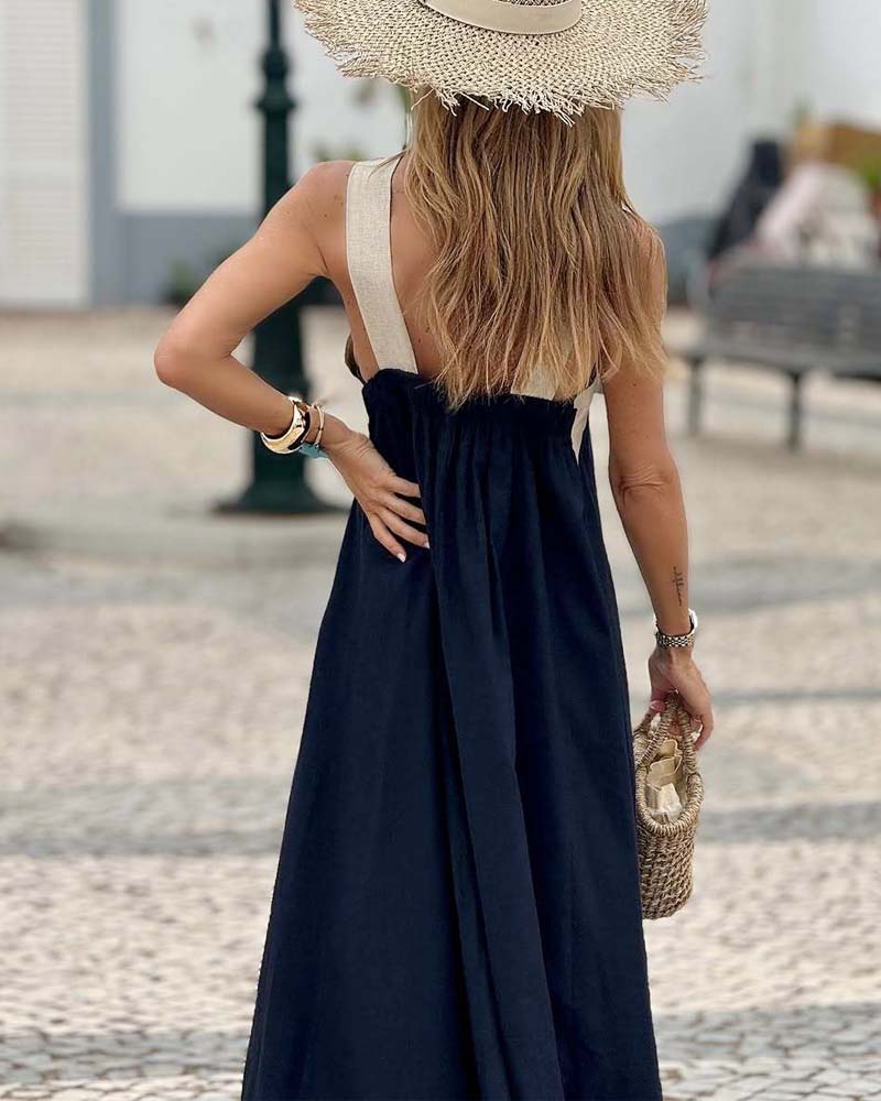 SIENNA | Elegantes Kleid mit offener Rückseite und modischer Kreuzhals