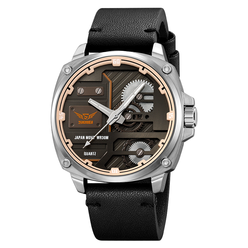 van Baerle - Quarz Leder Herrenarmbanduhr