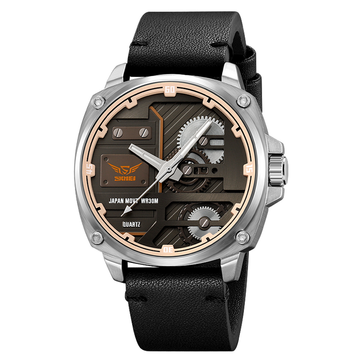 van Baerle - Quarz Leder Herrenarmbanduhr
