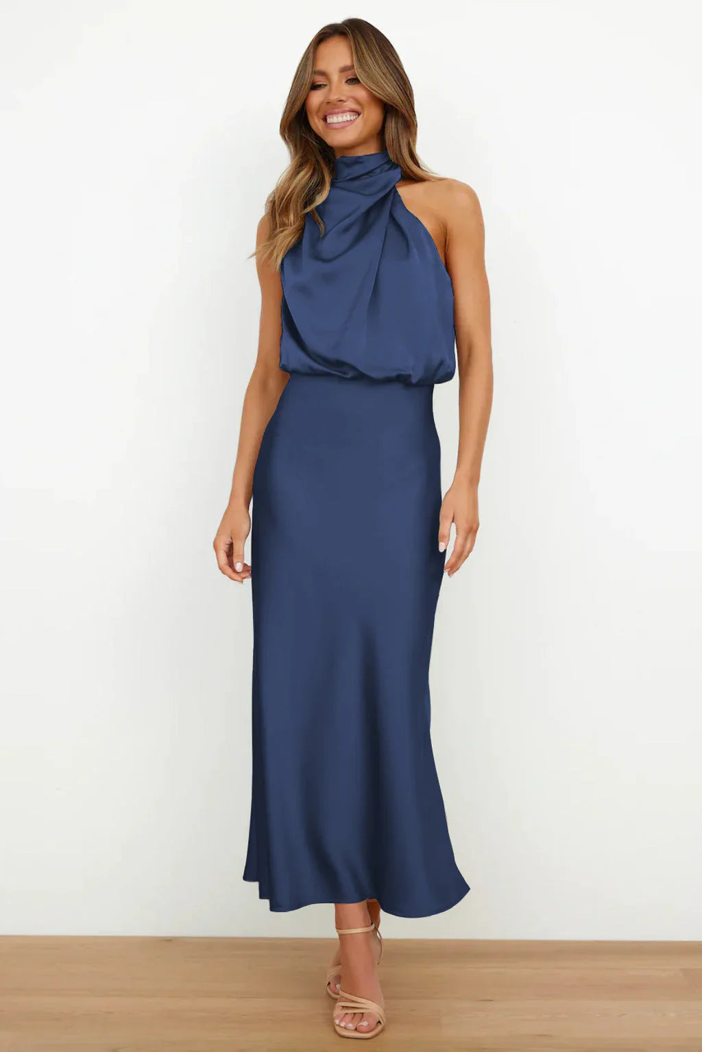 Midikleid Rosea ohne Rücken