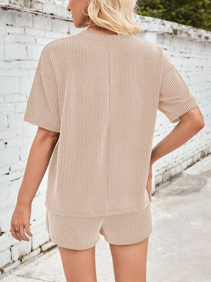 Jinte | Bequemes geripptes Loungewear-Set