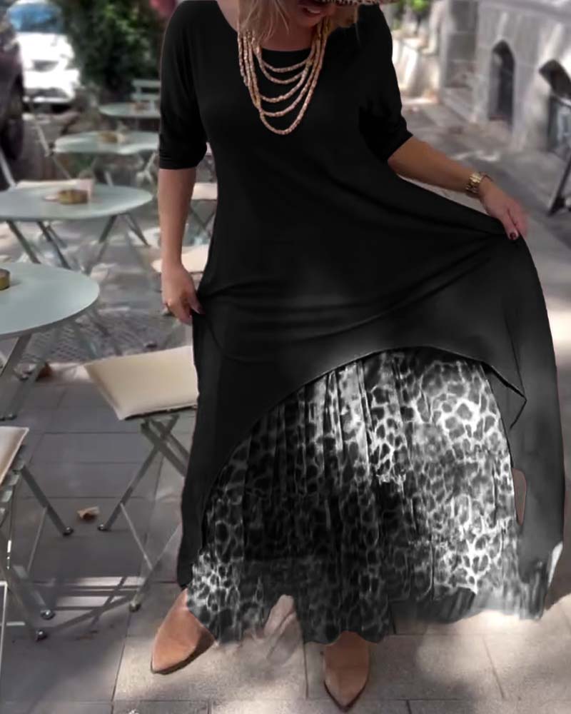 RAFFAELLA | Asymmetrisches Kleid mit langen Ärmeln und Tüll-Effektrock für einen eleganten und einzigartigen Look