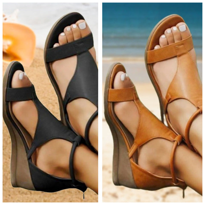 ANNE - Orthopädische Ledersandalen mit Absatz