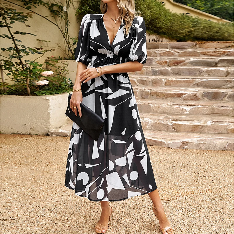Floretta – Trendige Blumenkleid mit Fließender Passform