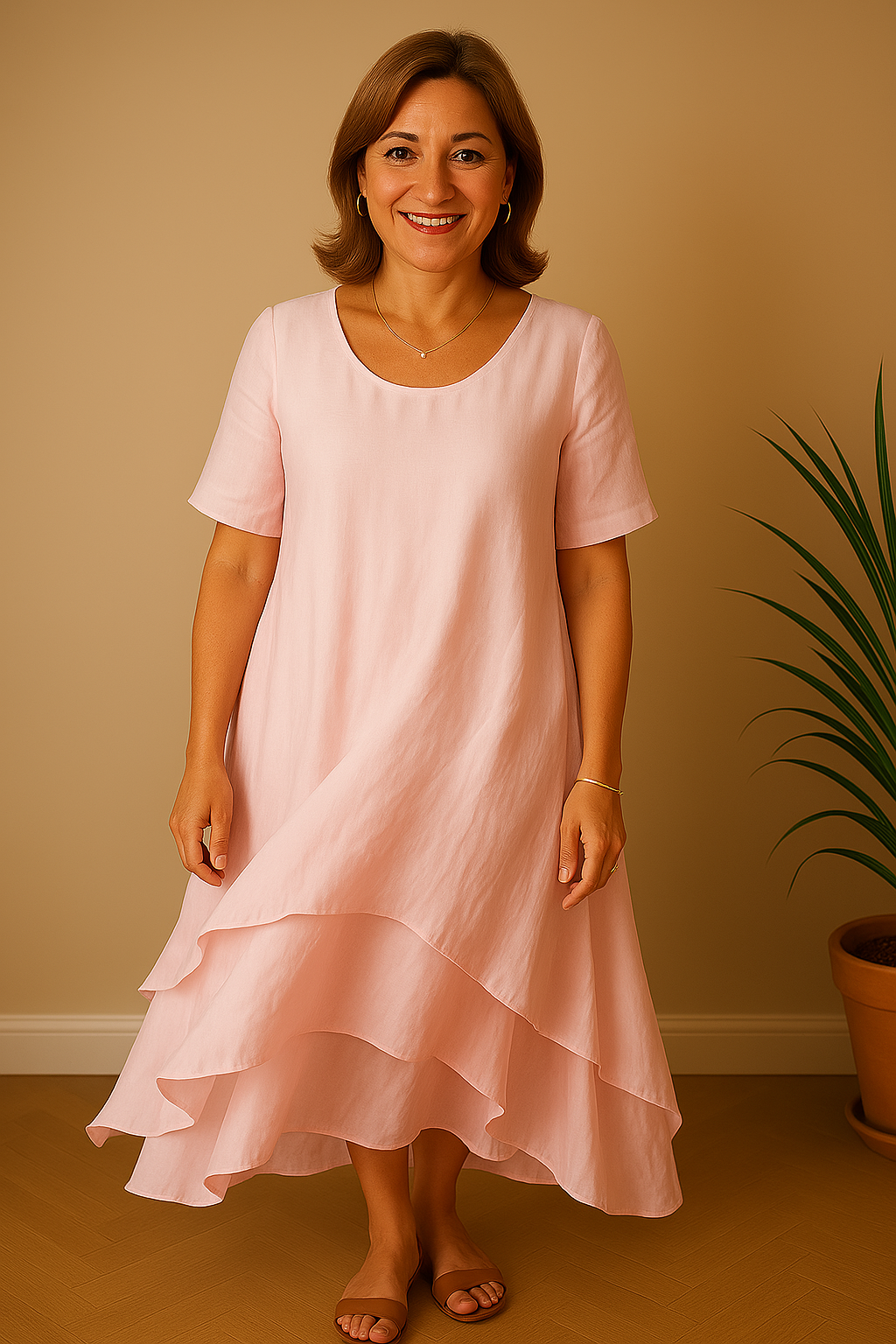 Eloise| Elegantes Lange Kleid aus Baumwolle