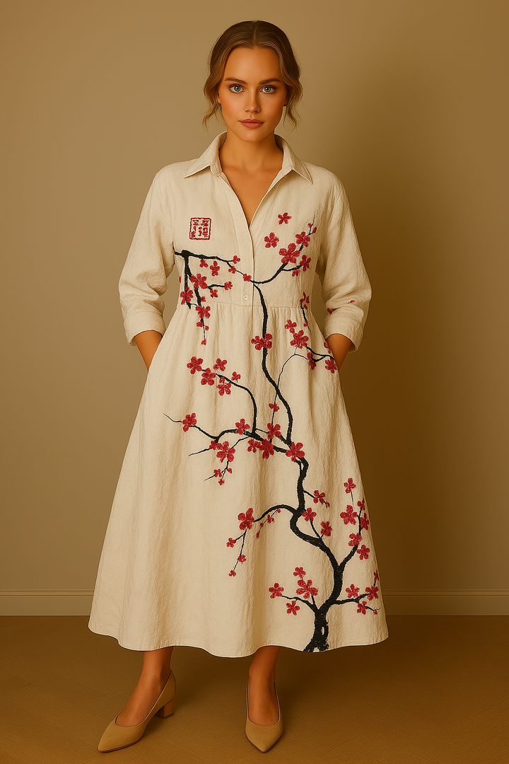 Edeltraud｜Elegantes Blumenkleid für Damen