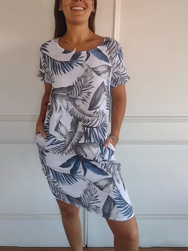 Lillian  - Lässiges Bedrucktes Kleid