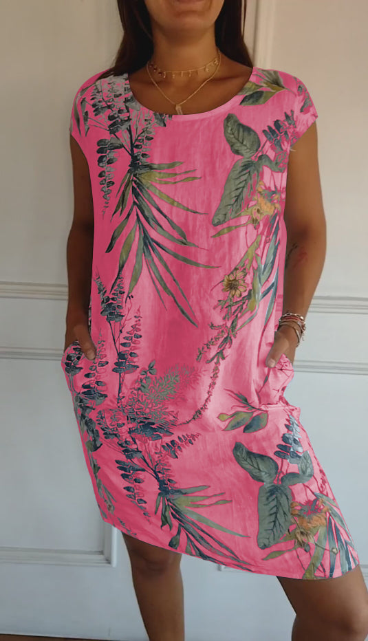 Lillian  - Lässiges Bedrucktes Kleid