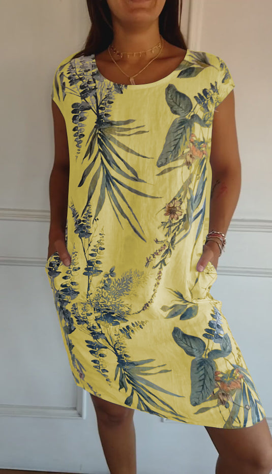 Lillian  - Lässiges Bedrucktes Kleid