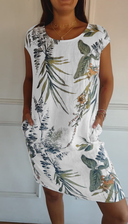 Lillian  - Lässiges Bedrucktes Kleid