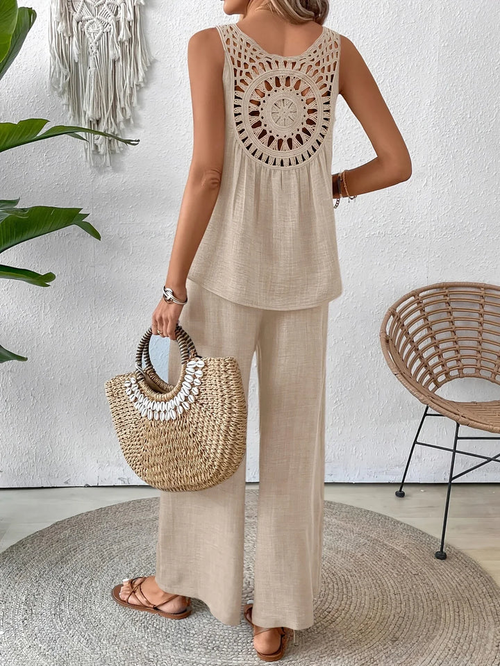 Heike | Stylisches ärmelloses Tank Top & Hosen Set