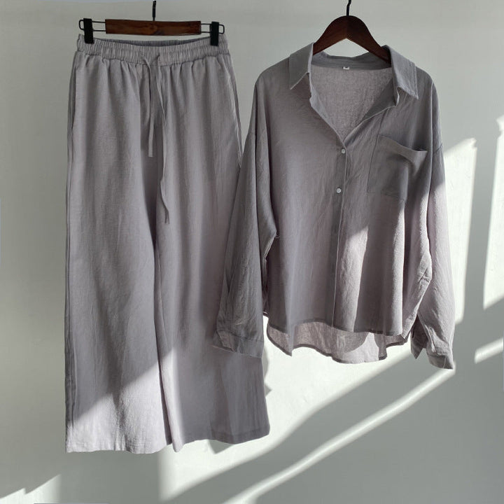 Halina | Gemütliches Entspannungs-Shirt & Hosen-Set