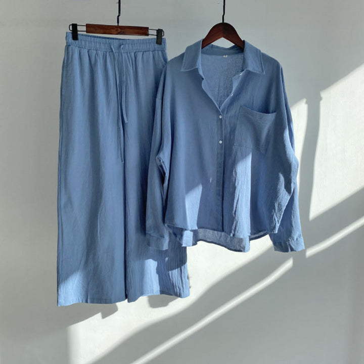 Halina | Gemütliches Entspannungs-Shirt & Hosen-Set