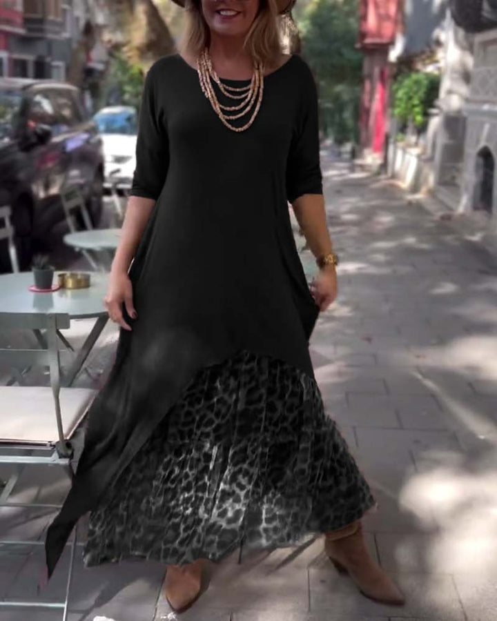 RAFFAELLA | Asymmetrisches Kleid mit langen Ärmeln und Tüll-Effektrock für einen eleganten und einzigartigen Look