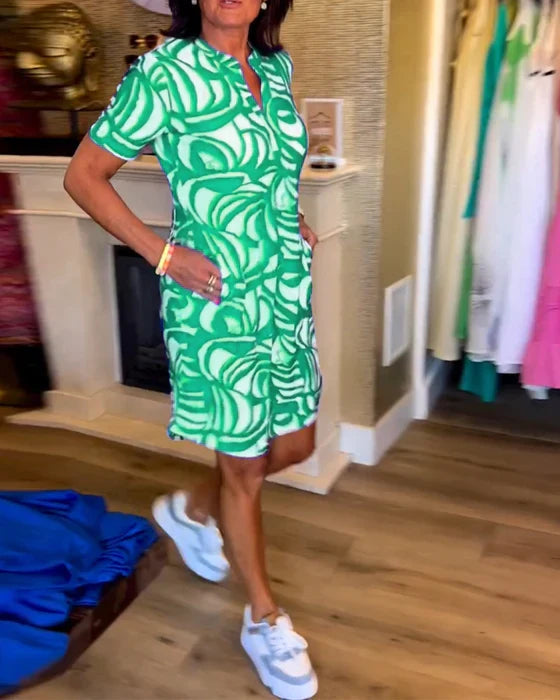 Eleonora | Kleid mit V-Ausschnitt.