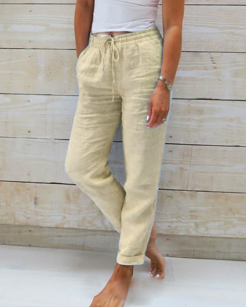 Lena | Bequeme Leinenhosen