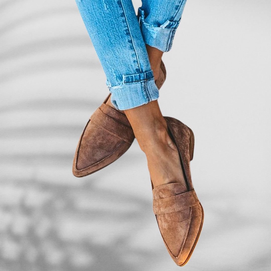 MALINA | Wildleder-Loafer mit spitzer Form