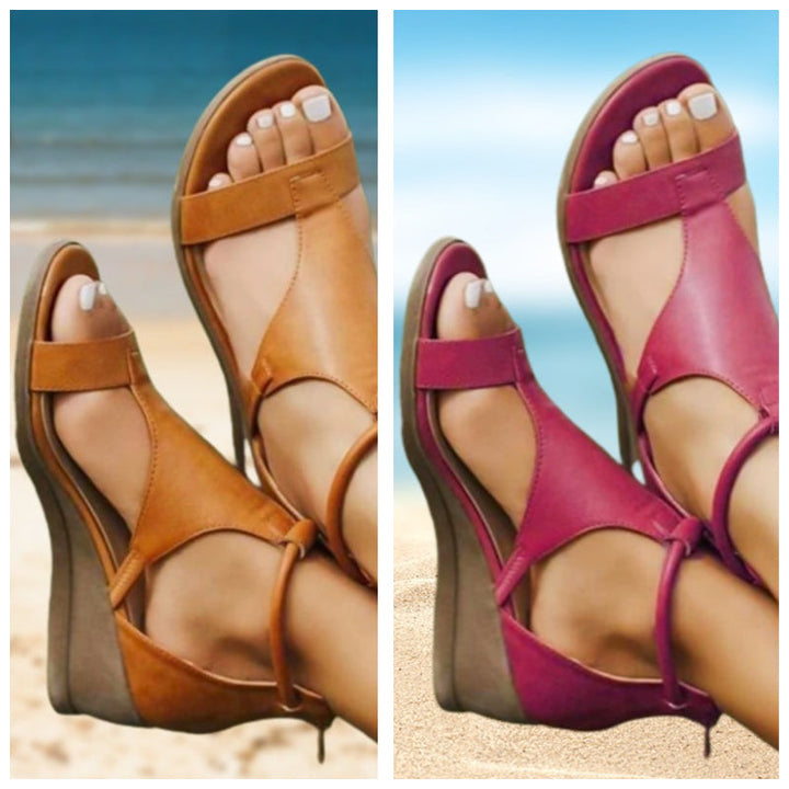 ANNE - Orthopädische Ledersandalen mit Absatz