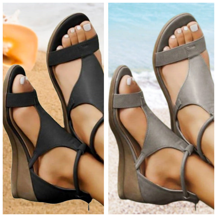 ANNE - Orthopädische Ledersandalen mit Absatz