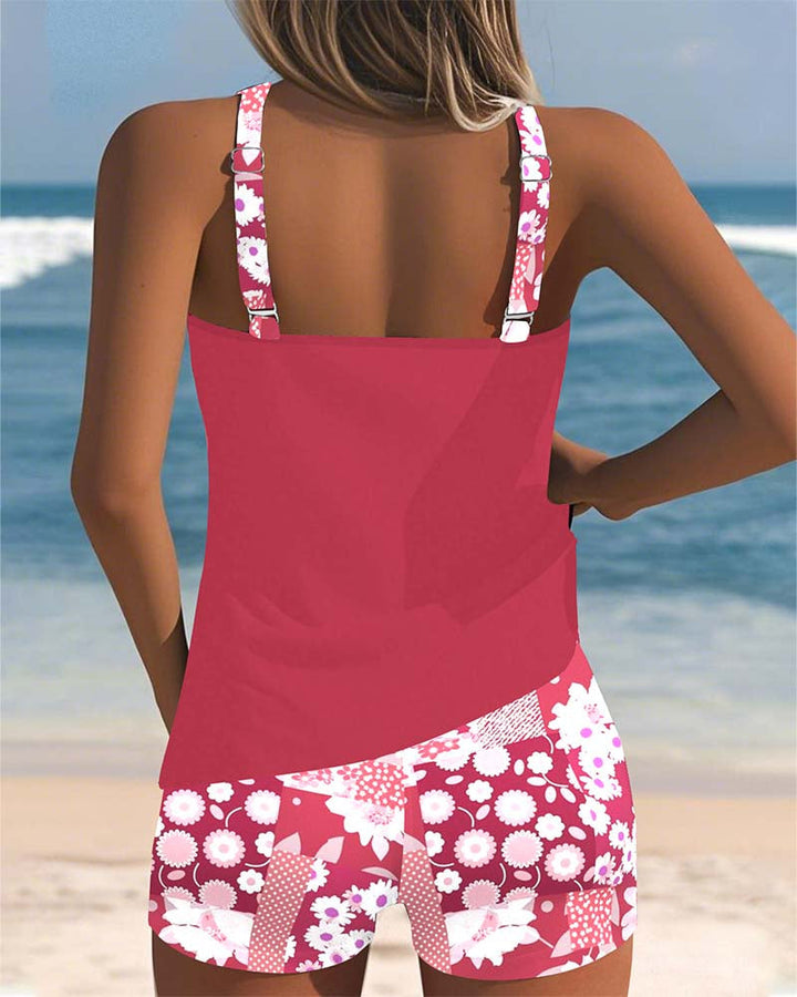 SABRINA | Zweiteiliger Badeanzug mit entspannter Passform und floralem Strandstil