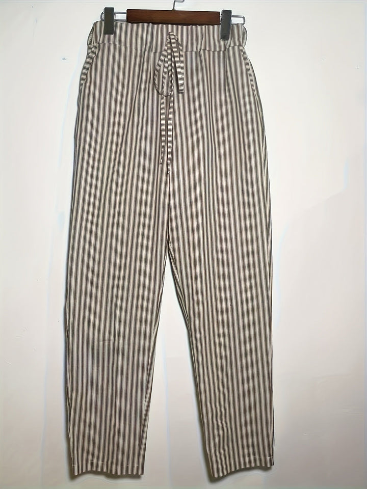 MARLENE    | Gestreifte Leinenhose