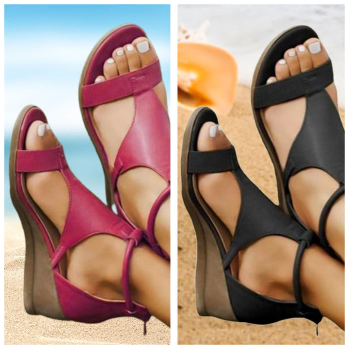 ANNE - Orthopädische Ledersandalen mit Absatz