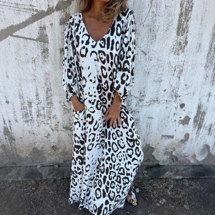 Denise | Leo-Muster-Kleid