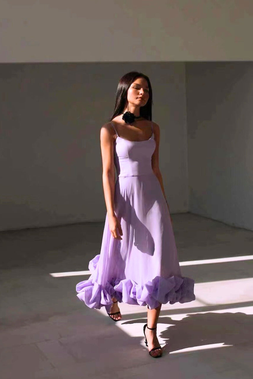 Elegantes zartes Rosenkleid