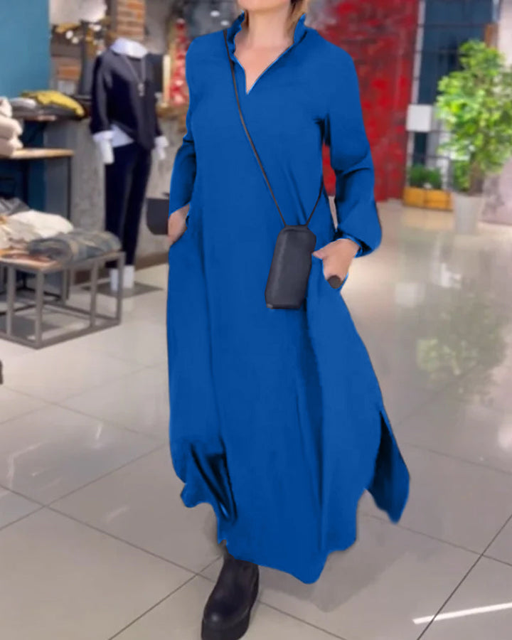 Evia | Weites Maxikleid mit Schlitz