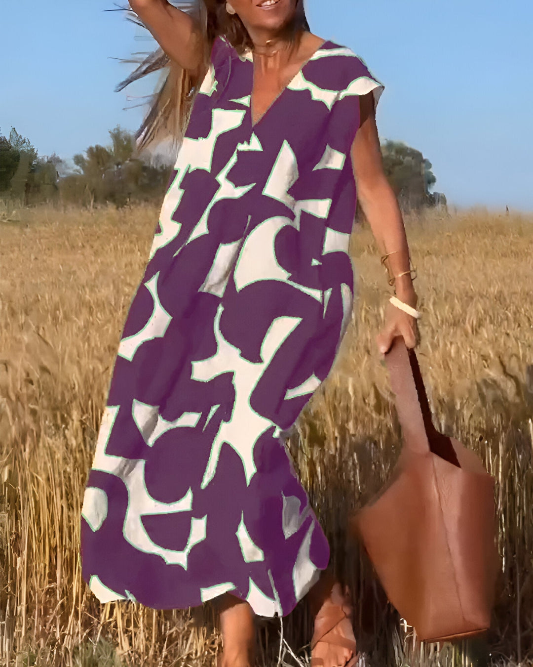 Aria – Bedrucktes Kleid mit Stil