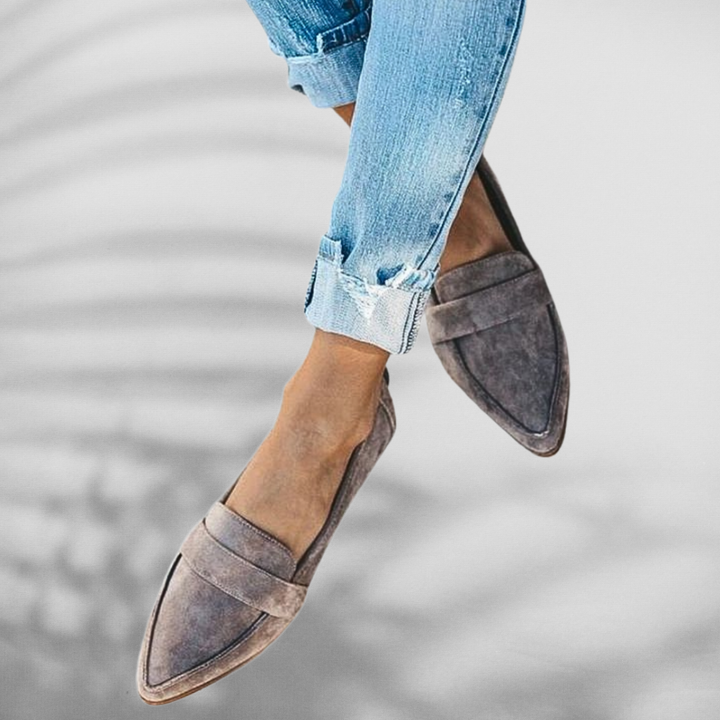 MALINA | Wildleder-Loafer mit spitzer Form