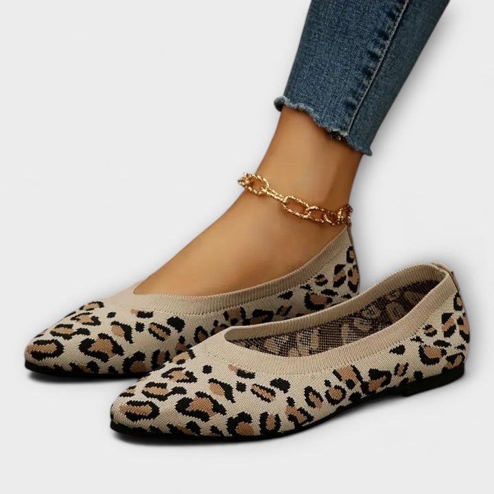 Leopard gemusterte Spitzenschuhe