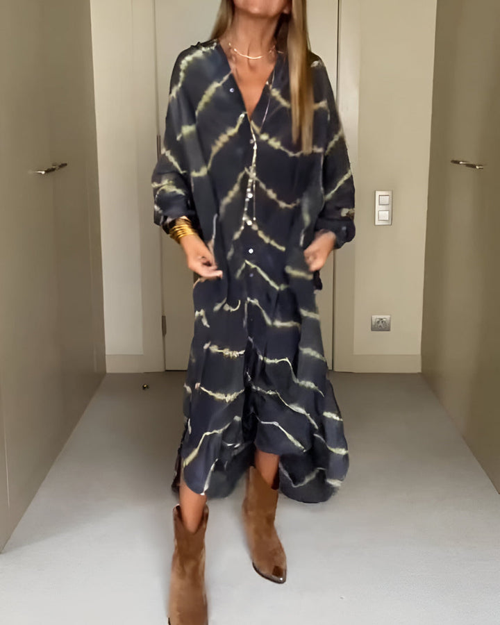 Julia | Boho-Maxikleid mit Streifen