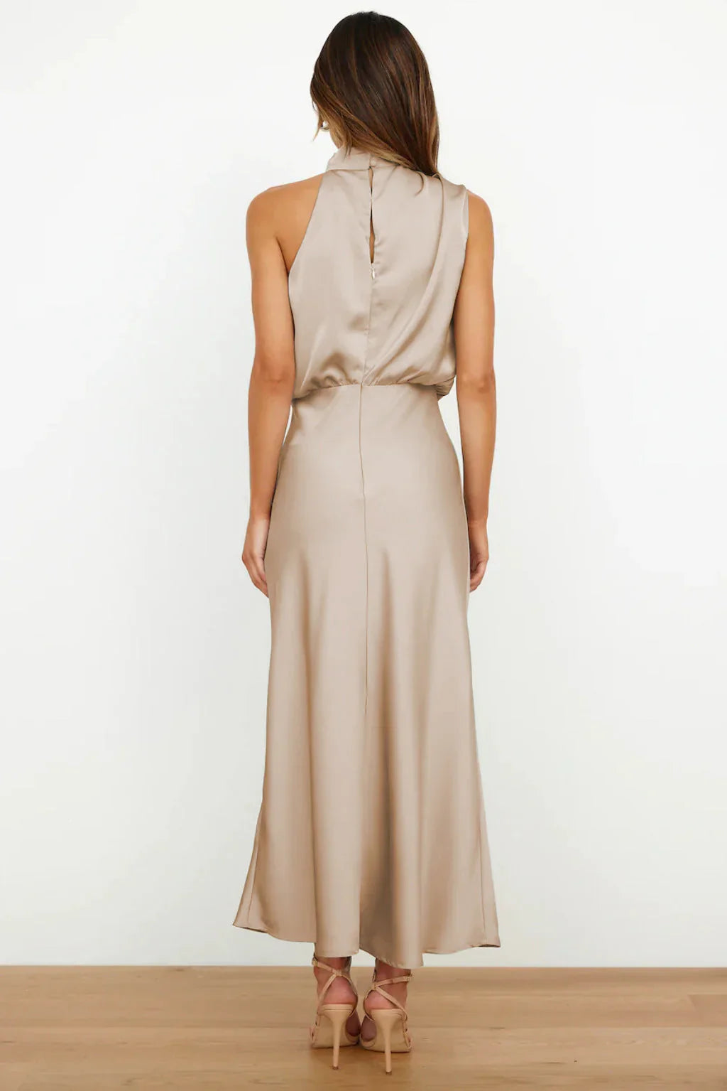 Midikleid Rosea ohne Rücken