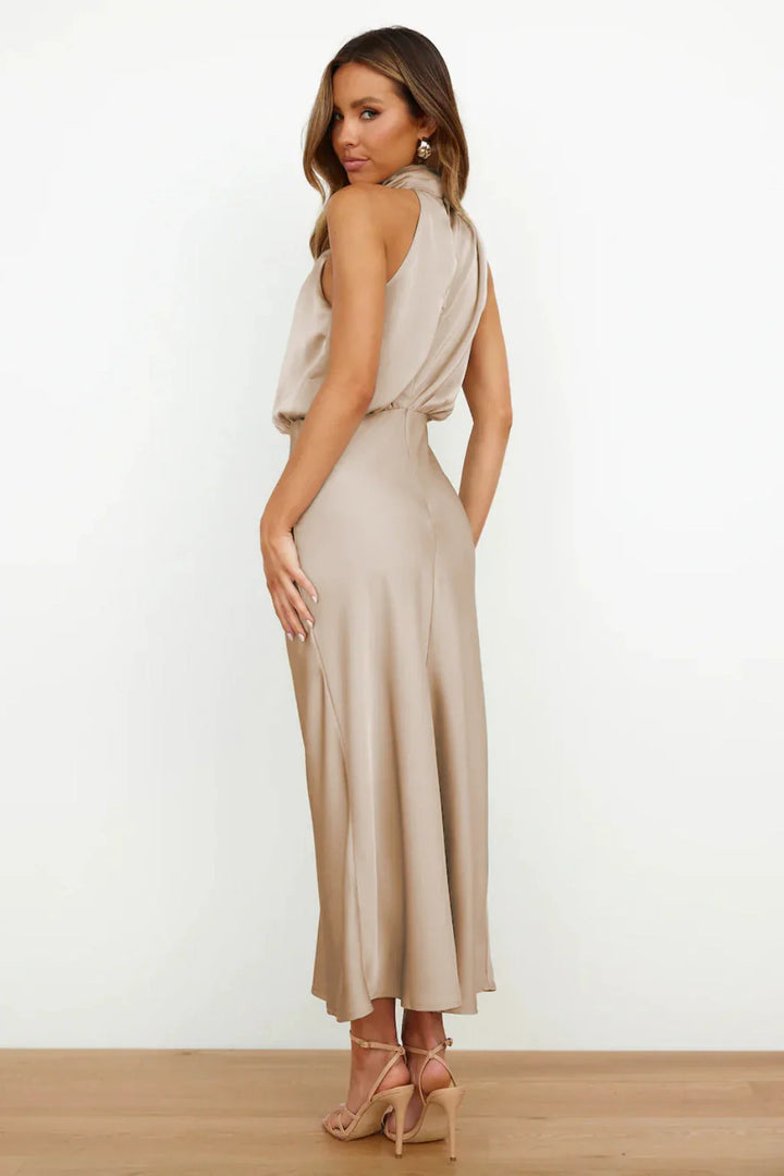 Midikleid Rosea ohne Rücken