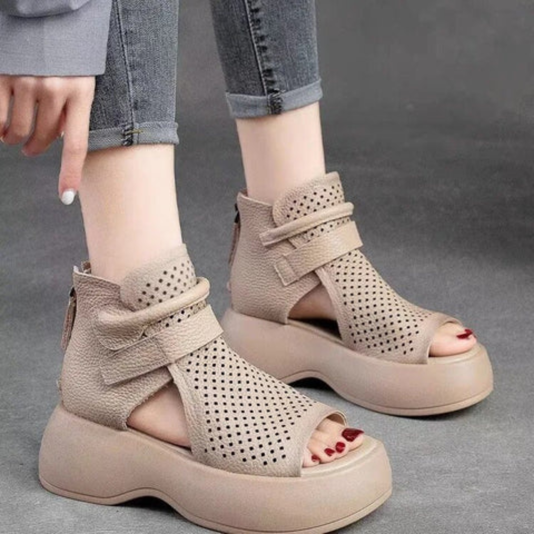 Federica - Zeitlose orthopädische Ledersandalen