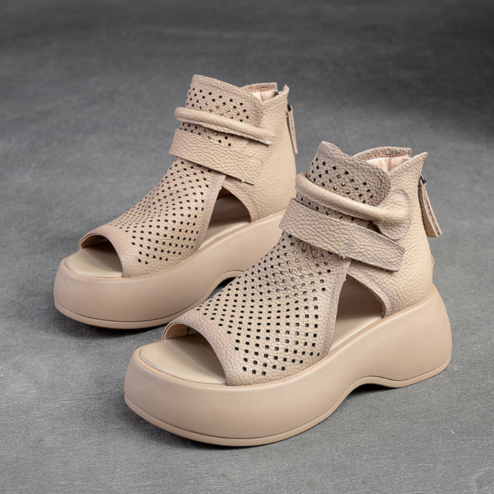 Federica - Zeitlose orthopädische Ledersandalen