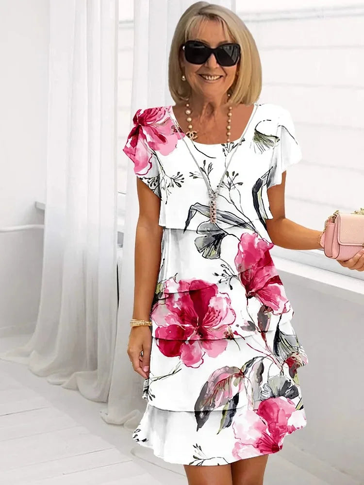 Senta - Elegantes Maxikleid mit Blumenmuster