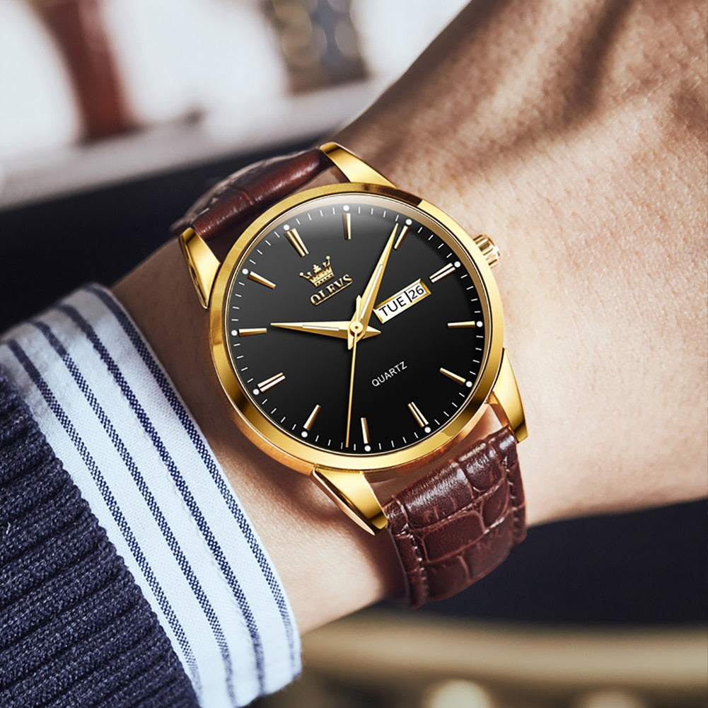 van Baerle - Luxuriöse Business-Leder-Uhr