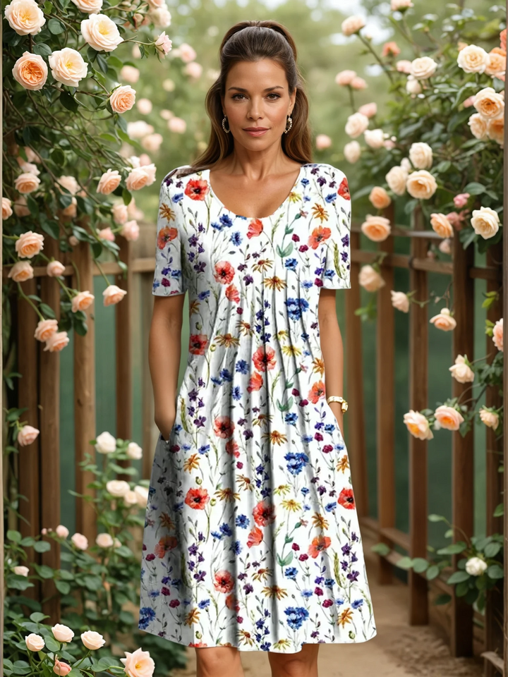 MARGA | ELEGANTES KLEID MIT BAUCHABDECKUNG